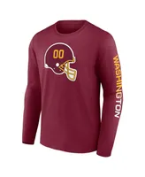 Men's Fanatics Burgundy Washington Football Team Clear Sign Long Sleeve T-shirt