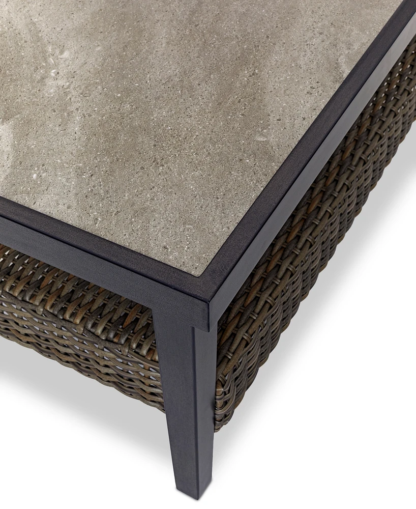 Closeout! Belmont Outdoor 44"x25" Rectangle Tile Top Coffee Table