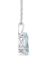 Macy's Topaz (3-5/8 ct. t.w.) Pendant Necklace in 14K White Gold