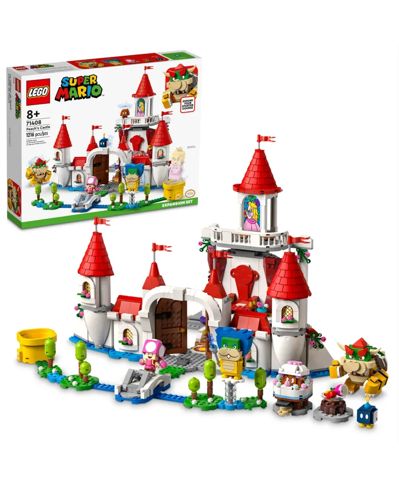 Lego Super Mario World Peach's Castle 71408 Modular Toy Building Expansion Set with Bowser, Ludwig, Toadette, Goomba and Bob