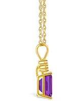 Amethyst (2-1/4 ct. t.w.) and Diamond (1/10 Pendant Necklace 14K Gold or White