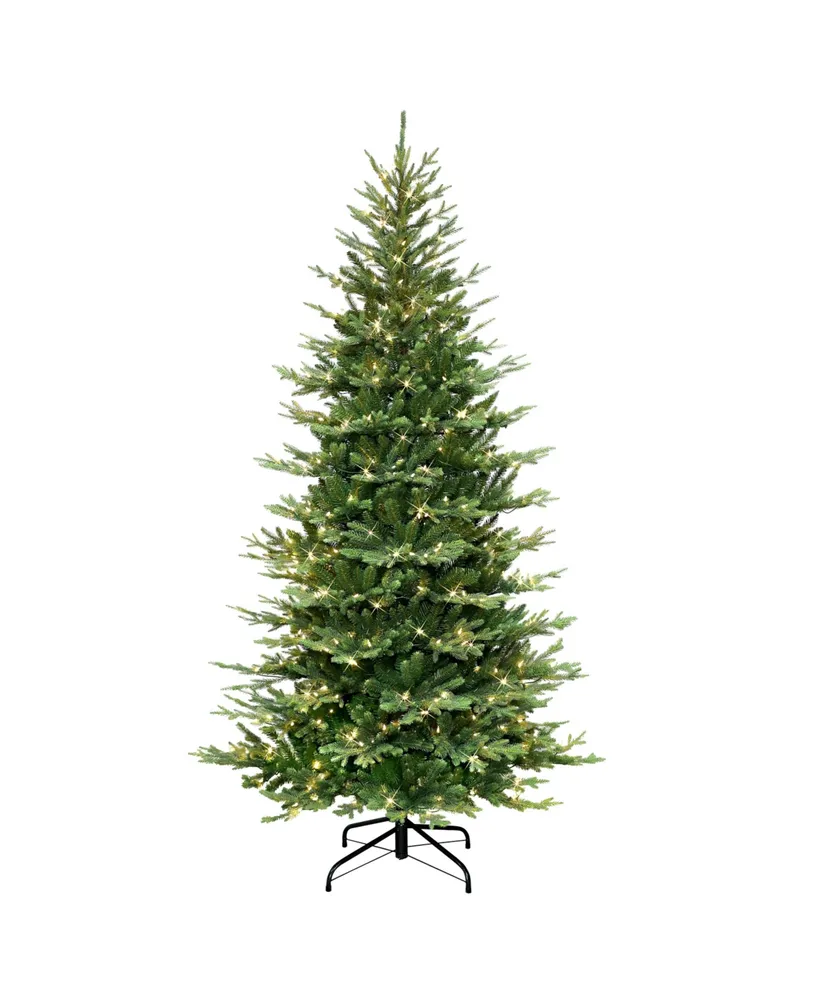 7.5' Pre-Lit Slim Balsam Fir Tree with 500 Underwriters Laboratories Clear Incandescent Lights, 3335 Tips