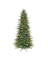 9' Pre-Lit Slim Balsam Fir Tree with 700 Color Select Led Lights, 5285 Tips