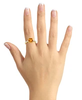 Macy's Citrine (2 Ct. T.w.) and Diamond (1/3 Ring 14K Yellow Gold
