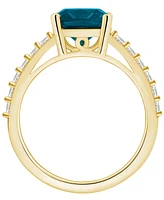 Macy's London Blue Topaz (2-3/4 Ct. T.w.) and Diamond (1/3 Ring 14K Yellow Gold