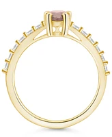 Macy's Morganite (3/4 Ct. T.w.) and Diamond (1/3 Ring 14K Yellow Gold