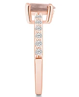 Macy's Morganite (3/4 Ct. T.w.) and Diamond (1/3 Ring 14K Rose Gold