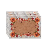 Laural Home Fall in Love Set of 4 Placemats, 13" x 19"