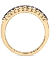 Wrapped in Love Black Diamond Bead Edge Ring (1 ct. t.w.) in 14k Gold, Created for Macy's