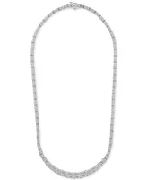 Wrapped in Love Diamond Graduated 17" Collar Necklace (1 ct. t.w.) in Sterling Silver, Created for Macy's