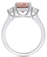 Macy's Morganite and Diamond Ring (2-1/2 ct.t.w 1/3 ct.t.w) 14K Gold