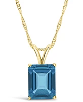 Macy's London Topaz (4-1/4 ct. t.w.) Pendant Necklace in 14K Gold