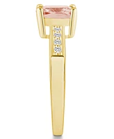 Macy's Morganite and Diamond Ring (2 ct.t.w 1/8 ct.t.w) 14K Yellow Gold