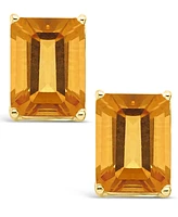 Macy's Citrine (3-1/5 ct. t.w.) Stud Earrings in 14K Gold