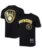 Men's Pro Standard Navy Milwaukee Brewers Taping T-shirt