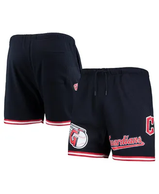 Men's Pro Standard Navy Cleveland Guardians Logo Mesh Shorts