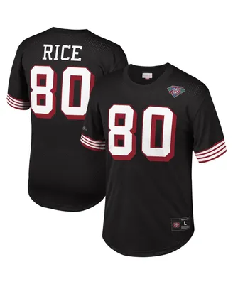 Men's Mitchell & Ness Steve Young White San Francisco 49ers Retired Player  Name & Number Mesh Crew Neck Top