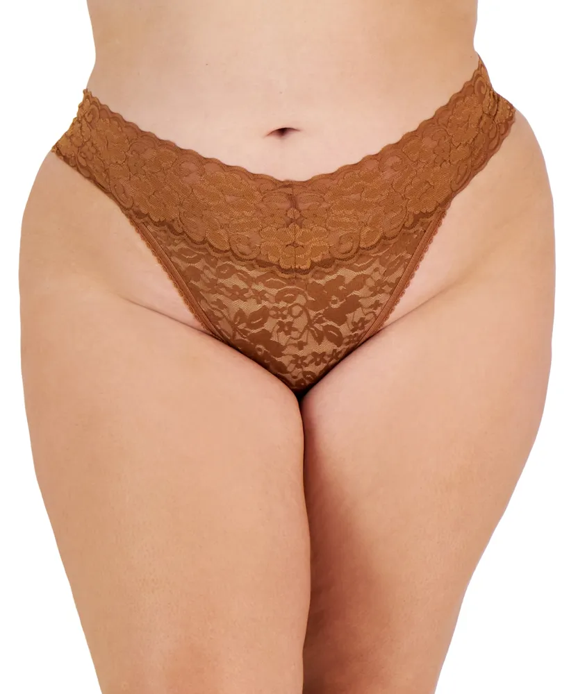 I.n.c. International Concepts Plus Lace Thong Underwear Lingerie, Created  for Macy's