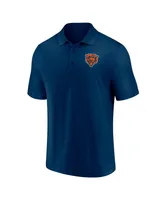 Men's Fanatics Navy and Orange Chicago Bears Home and Away 2-Pack Polo Shirt Set