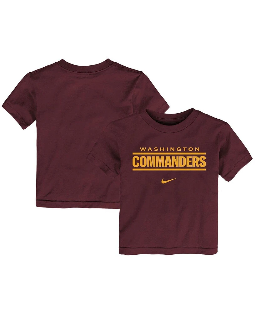 Preschool Boys and Girls Nike Burgundy Washington Commanders Wordmark T-shirt