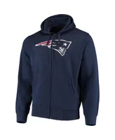 Men's G-iii Sports by Carl Banks Navy New England Patriots Primary Logo Full-Zip Hoodie