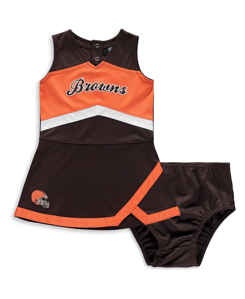 Toddler Girls Brown Cleveland Browns Cheer Captain Jumper Dress