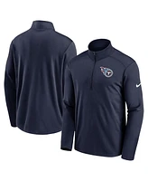 Men's Nike Navy Tennessee Titans Logo Pacer Performance Half-Zip Jacket