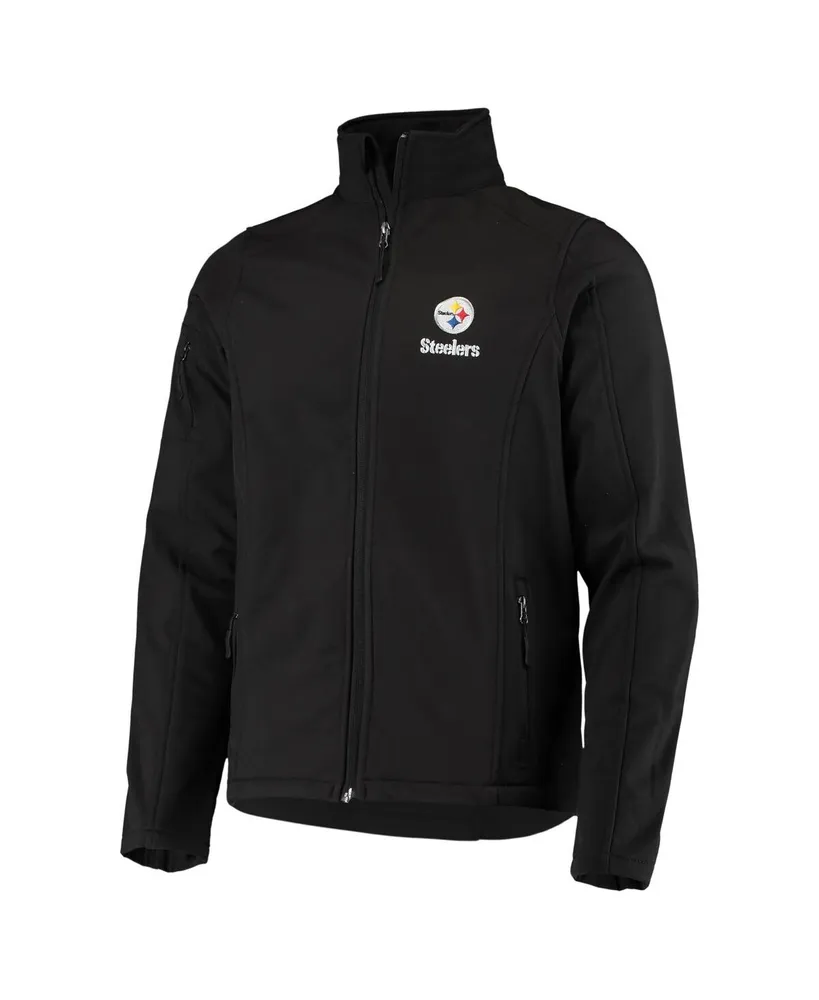 Men's Dunbrooke Black Pittsburgh Steelers Sonoma Softshell Full-Zip Jacket