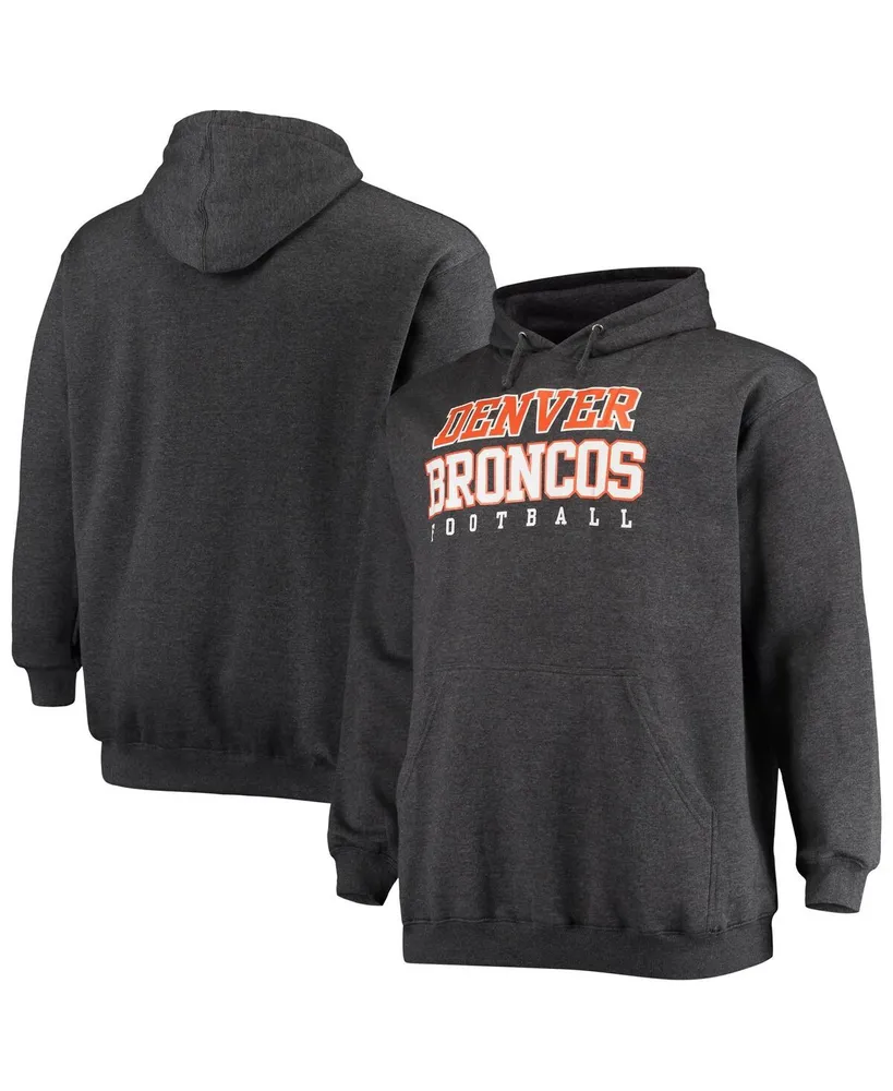 Denver Broncos '47 Gridiron Lace-Up Pullover Hoodie - Heather Gray