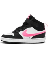 Nike Little Girls Court Borough Mid 2 Adjustable Strap Closure Casual Sneakers from Finish Line