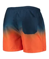 Men's Foco Navy, Orange Chicago Bears Retro Dip-Dye Swim Shorts