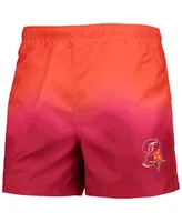 Men's Foco Red Tampa Bay Buccaneers Retro Dip-Dye Swim Shorts