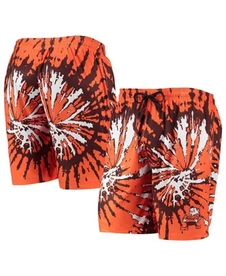 Men's Foco Orange Cleveland Browns Retro Static Mesh Lounge Shorts