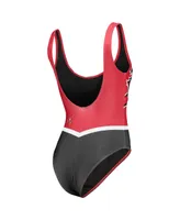 Women's Foco Red Tampa Bay Buccaneers Team One-Piece Swimsuit