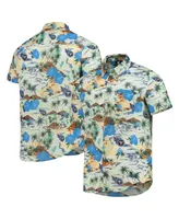 Men's Foco Cream Tennessee Titans Paradise Floral Button-Up Shirt