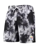 Men's G-iii Sports by Carl Banks Black Pittsburgh Steelers Splash Volley Swim Shorts