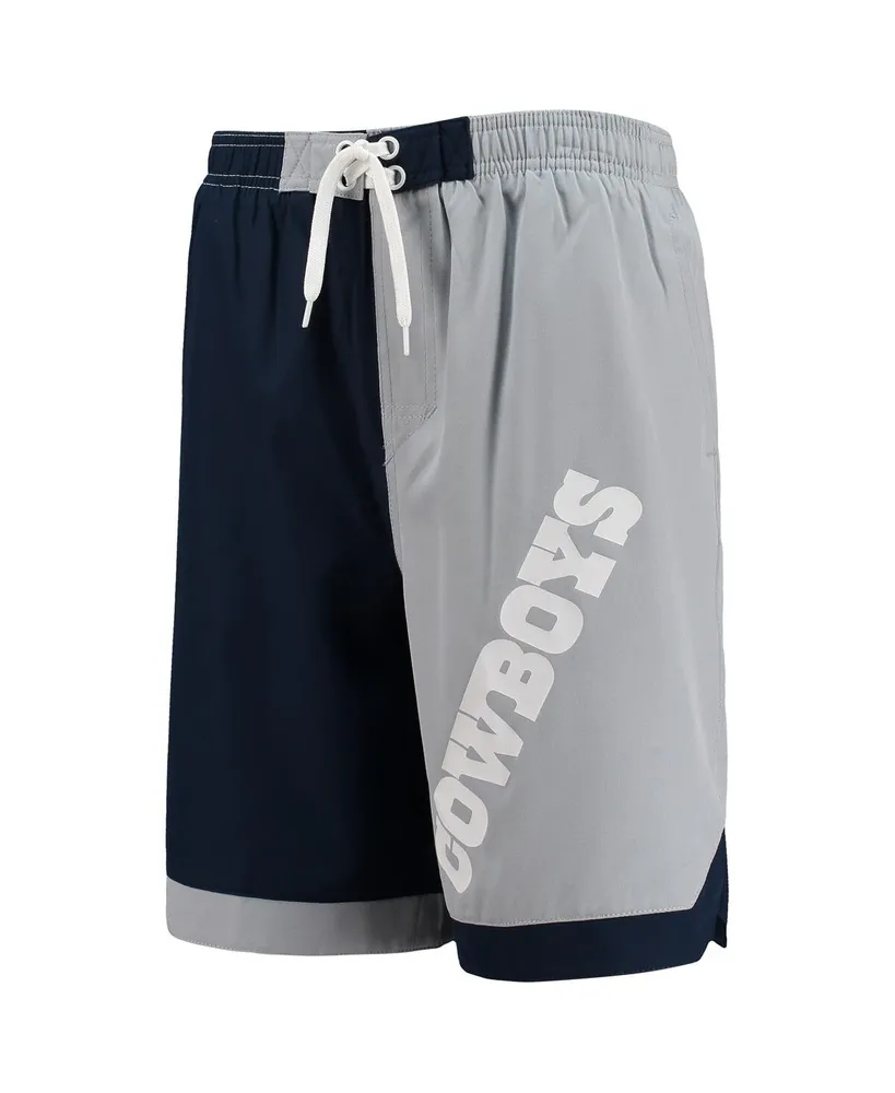 Big Boys Navy, Silver Dallas Cowboys Conch Bay Board Shorts