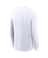 Men's Nike White Indianapolis Colts Infograph Lock Up Performance Long Sleeve T-shirt