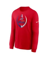 Men's Nike Red Buffalo Bills Icon Legend Long Sleeve T-shirt