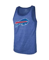 Men's Majestic Threads Josh Allen Royal Buffalo Bills Name & Number Tri-Blend Tank Top