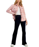 Tommy Hilfiger Women's Collared Plaid Shirt Jacket - Hillside