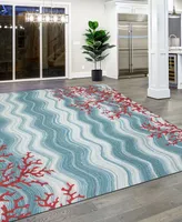 Liora Manne' Visions Iv Coral Reef 8' x 8' Square Outdoor Area Rug