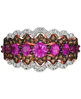 Le Vian Passion Ruby (1 ct. t.w.) & Diamond (5/8 ct. t.w.) Statement Ring in 14k Rose Gold