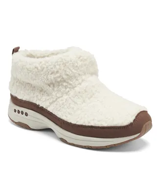 Easy Spirit Women's Trippin Cozy Ankle Booties - Light Natural, Chestnut