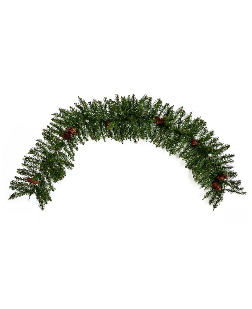 Nearly Natural 72" Mixed Alaskan Pines and Pinecones Artificial Christmas Garland