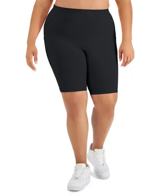 Id Ideology Plus Size Pull-On Bicycle Shorts, Created for Macy's