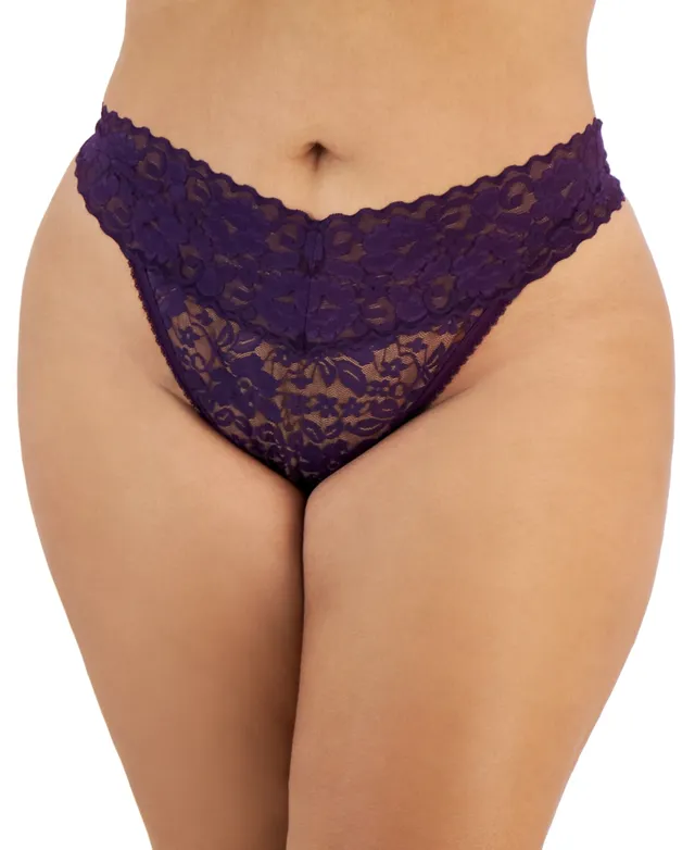 I.N.C. International Concepts Women's Lace-Trim Thong Underwear