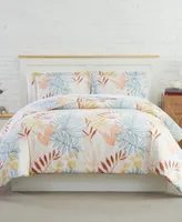 Tropic Leaf Down Alternative 3 Piece Comforter Sham Set