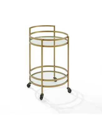 Bailey Round Bar Cart - Gold