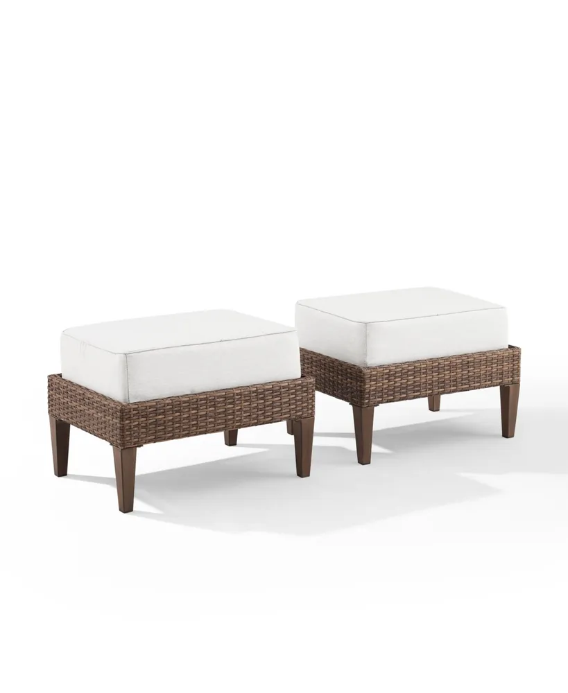 Capella 2 Piece Outdoor Wicker Ottoman Set